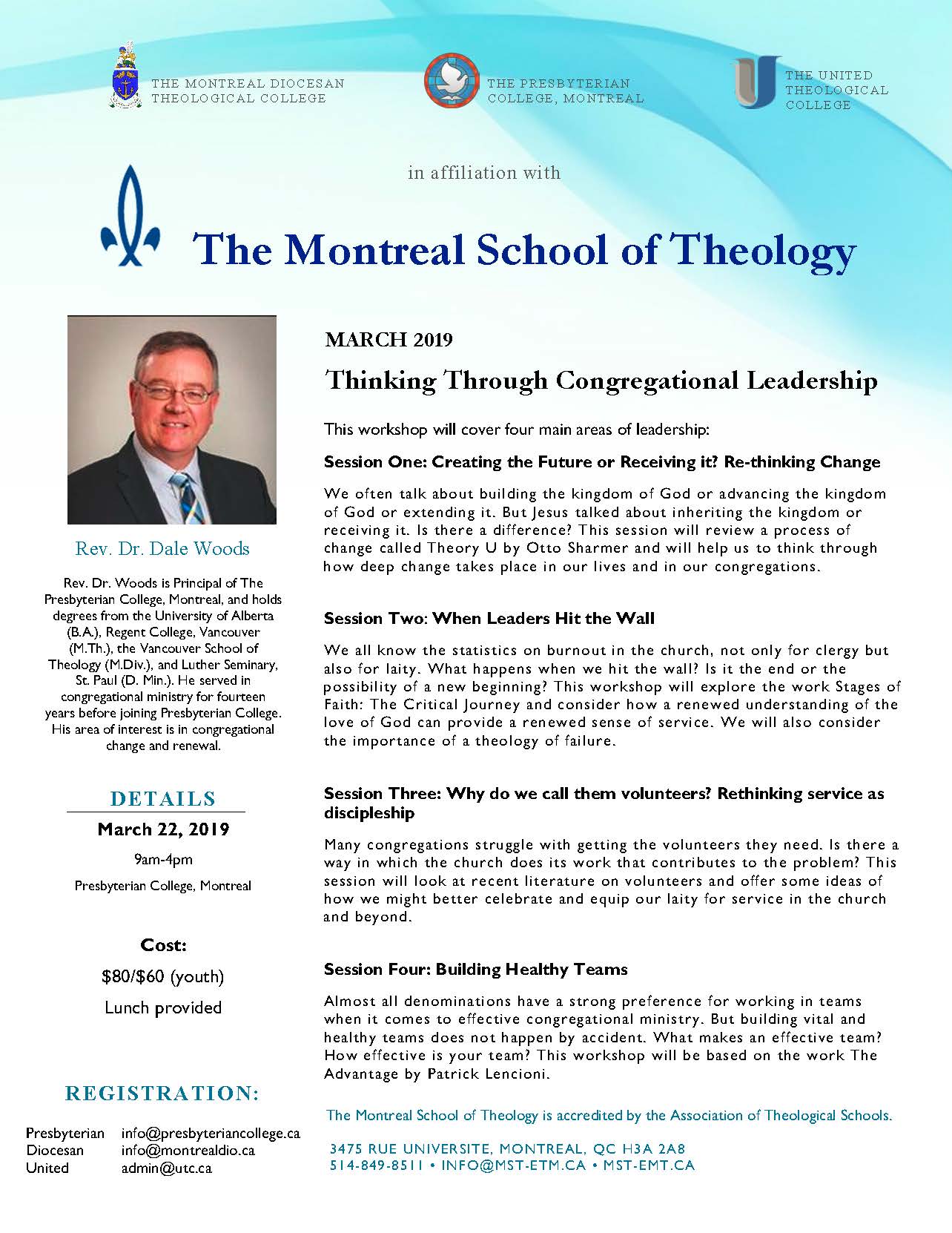 Spring 2019 Workshop: Thinking Through Congregational Leadership