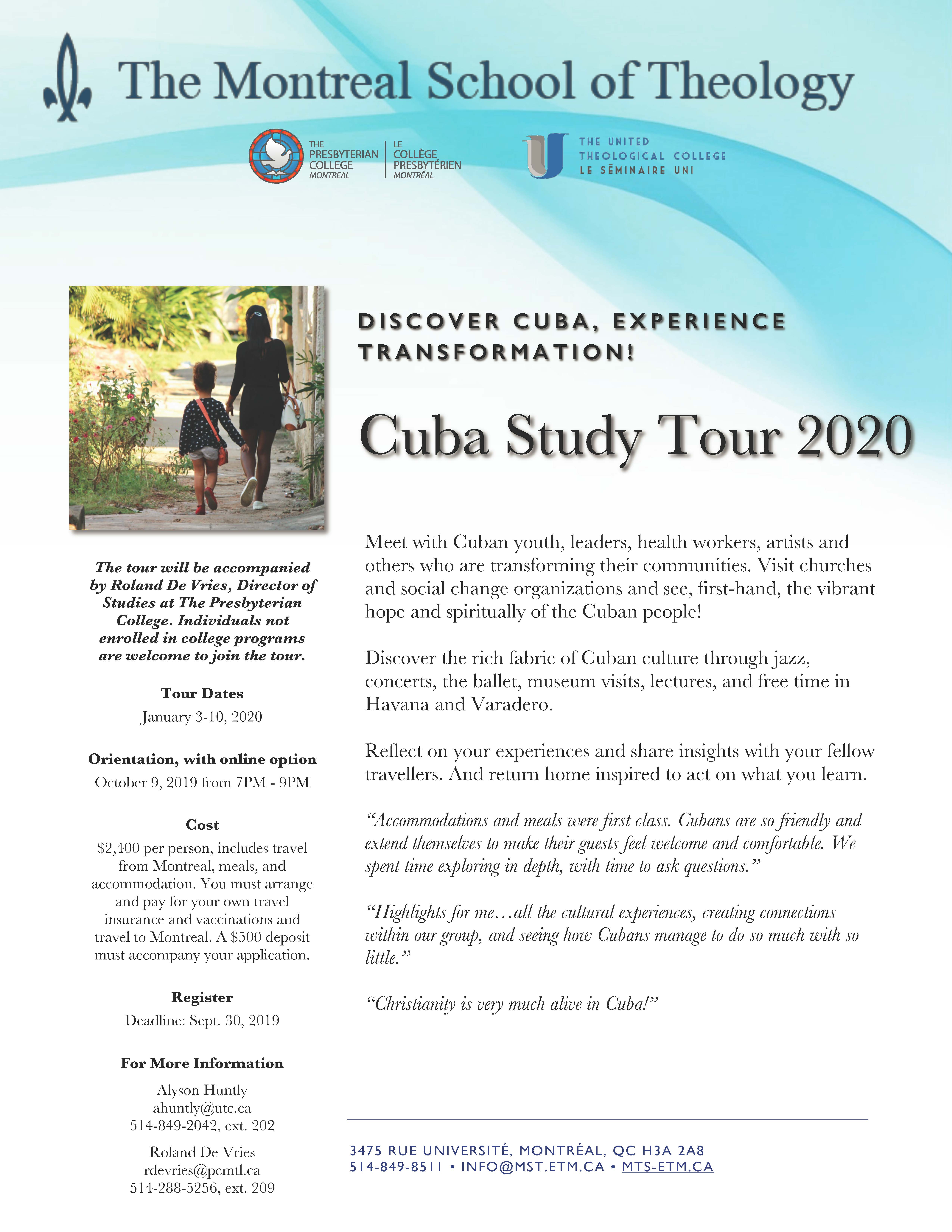 Cuba Study Tour 2020