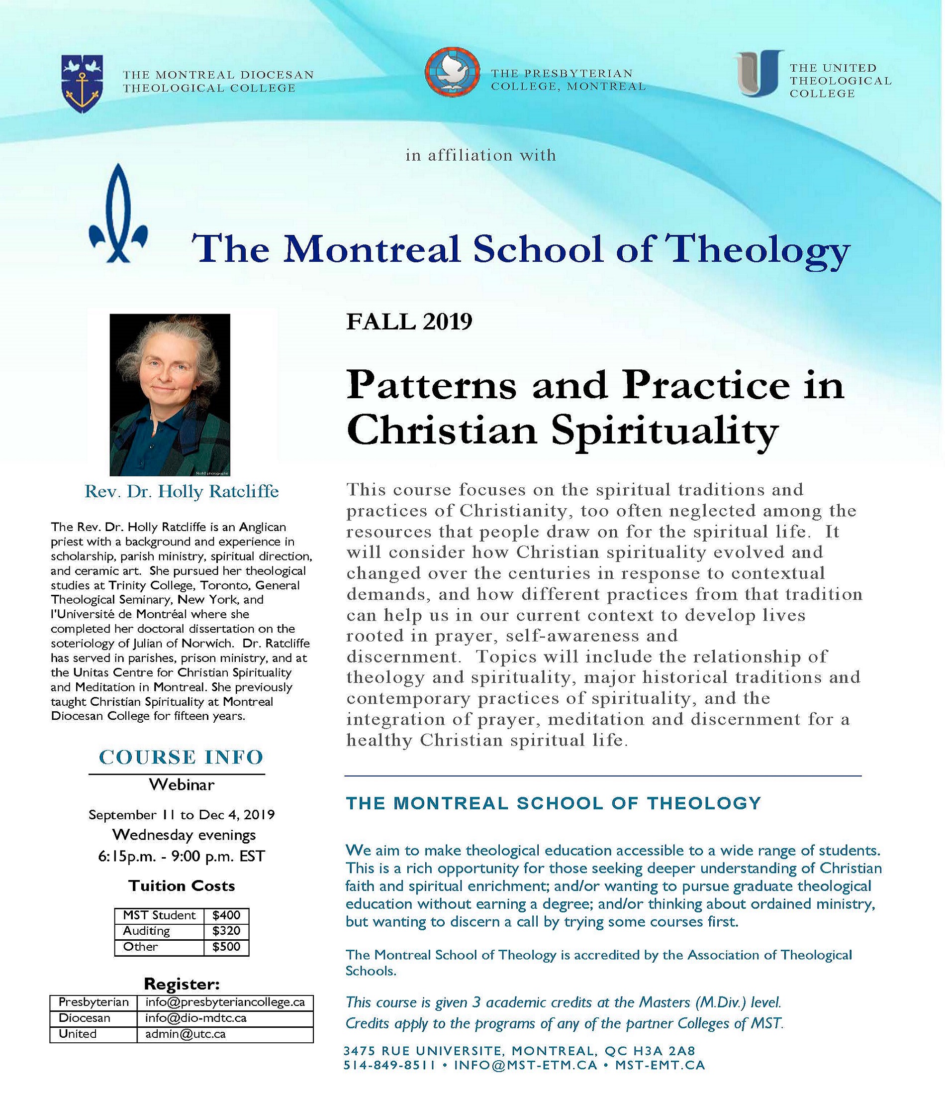 Fall 2019: Patterns and Practice in Christian Spirituality