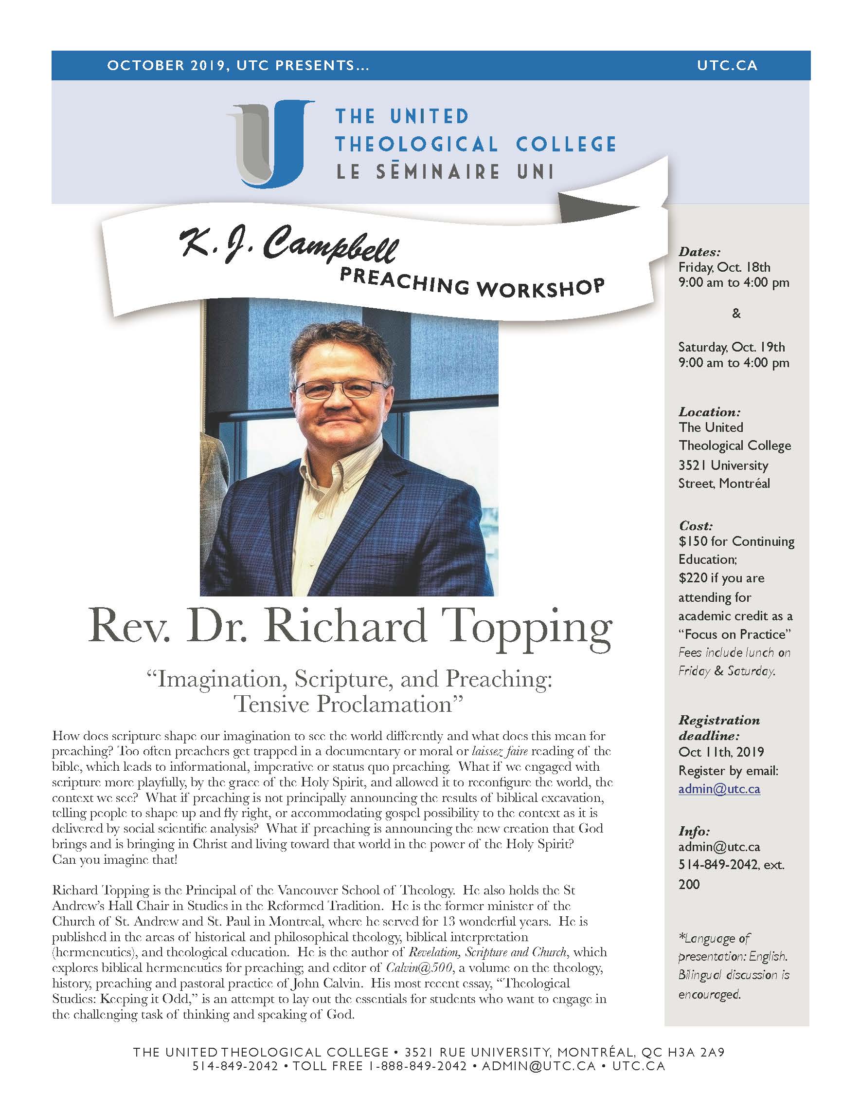 Oct 2019: K.J. Campbell Preaching Workshop