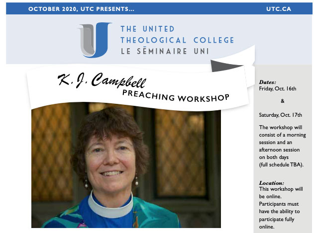 Fall/Winter 2020: K. J.  Campbell's Preaching Workshop
